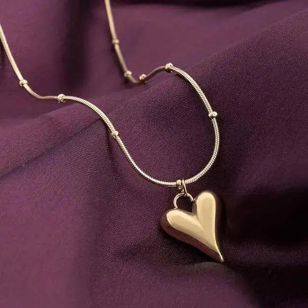 Gold-Plated Heart Pendant Necklace, Waterproof & Anti Tarnish Jewellery Aurelva