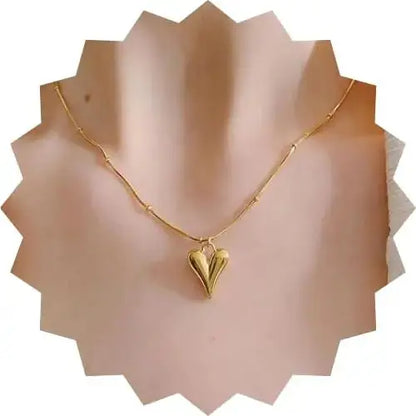 Gold-Plated Heart Pendant Necklace, Waterproof & Anti Tarnish Jewellery Aurelva
