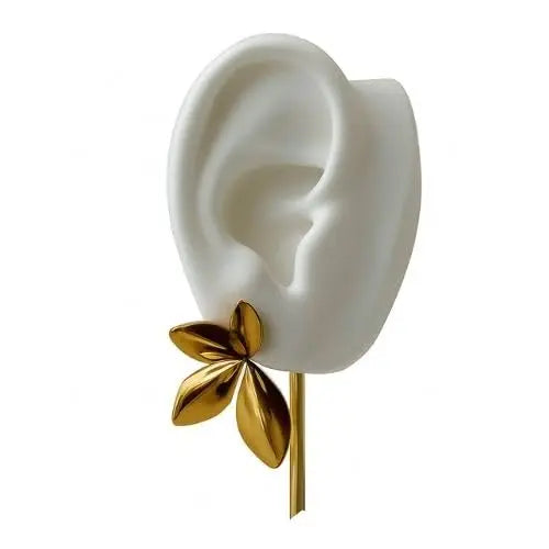 Aurelva Gold Floral Stud Earrings for Women and Girls | Lightweight Designer Earrings | Elegant Trendy Fashion Jewellery Gift Aurelva