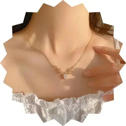 Crystal Branch Pendant Necklace Aurelva