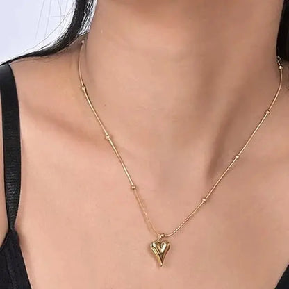 Gold-Plated Heart Pendant Necklace, Waterproof & Anti Tarnish Jewellery Aurelva