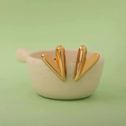 Aurelva Gold Plated Heart Stud Earrings for Women and Girls | Lightweight Stylish Earrings | Fashion Jewellery Aurelva