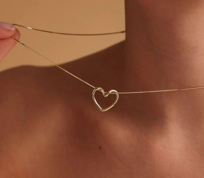 Aurelva Stainless Steel Gold Heart Pendant Necklace for Women with Chain | Anti Tarnish Jewellery Neck Chain for Girls Loocket | Aesthetic Necklace for Girls, Valentine's Gift for Girlfriend Aurelva