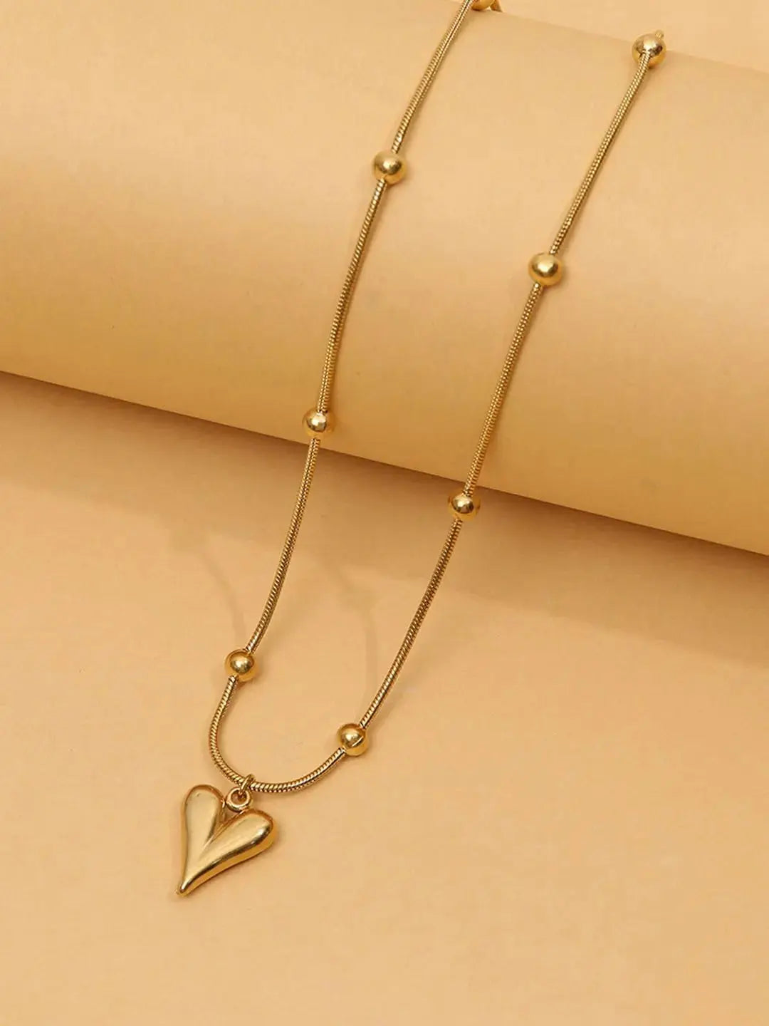 Gold-Plated Heart Pendant Necklace, Waterproof & Anti Tarnish Jewellery Aurelva