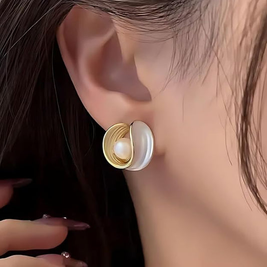 Elegant Pearl Drop Anti-Tarnish Stud Earrings for Women & Girls – Timeless Party & Daily Wear Jewellery
