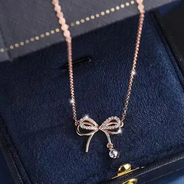 Rose Gold Plated Infinity Pendant Necklace Aurelva