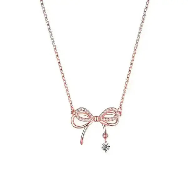 Rose Gold Plated Infinity Pendant Necklace Aurelva