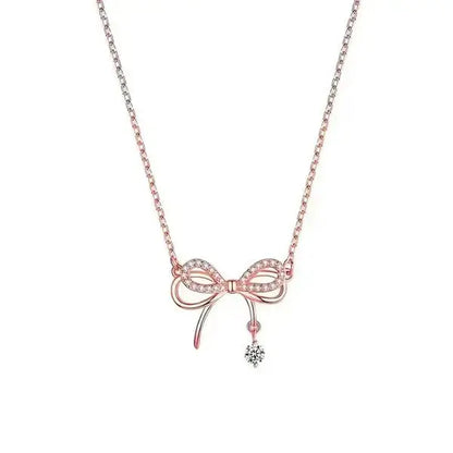 Rose Gold Plated Infinity Pendant Necklace Aurelva