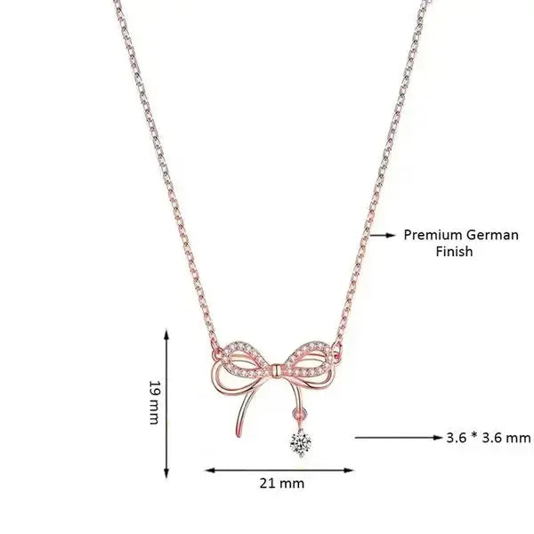Rose Gold Plated Infinity Pendant Necklace Aurelva
